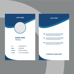 Modern ID card design template. Corporate identity card design. Professional employee id card. Vector Business man Id card, student id card, police id card, officer id card creative design perfect siz