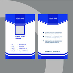 Modern ID card design template. Corporate identity card design. Professional employee id card. Vector Business man Id card, student id card, police id card, officer id card creative design perfect siz