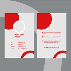 Modern ID card design template. Corporate identity card design. Professional employee id card. Vector Business man Id card, student id card, police id card, officer id card creative design perfect siz