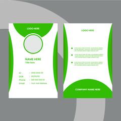 Modern ID card design template. Corporate identity card design. Professional employee id card. Vector Business man Id card, student id card, police id card, officer id card creative design perfect siz