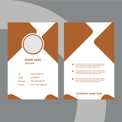 Modern ID card design template. Corporate identity card design. Professional employee id card. Vector Business man Id card, student id card, police id card, officer id card creative design perfect siz