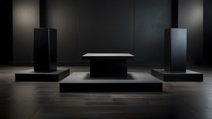 Elegant Podium Background with Subtle Lighting