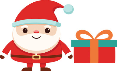 santa claus with presents