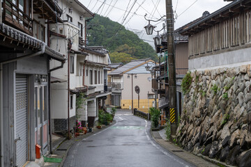 雨の飛騨街道金山宿（岐阜県下呂市金山町）