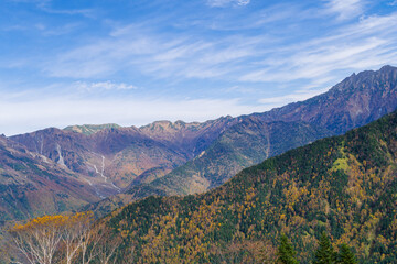 頂の森　槍の回廊からの槍ヶ岳方面景観（岐阜県高山市奥飛騨温泉郷）