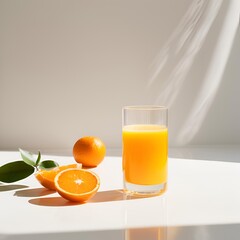 Refreshing Orange Juice with Fresh Oranges