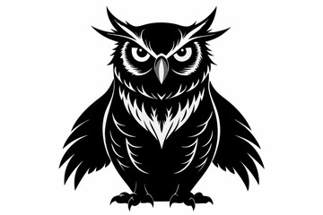 owl-black-silhouette-on-white-background 