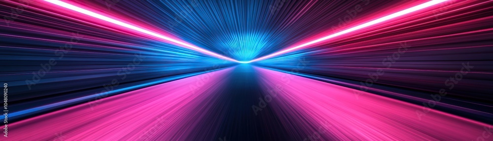 Aufkleber abstract neon light trails creating dynamic motion effects in vibrant colors.