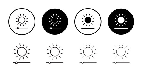 Brightness icon outline set sign