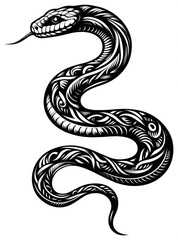 Fototapeta premium TRIBAL TATOO トライバル タトゥ 刺青 蛇