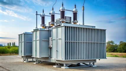 Three phase transformer with medium voltage to low voltage pole configuration