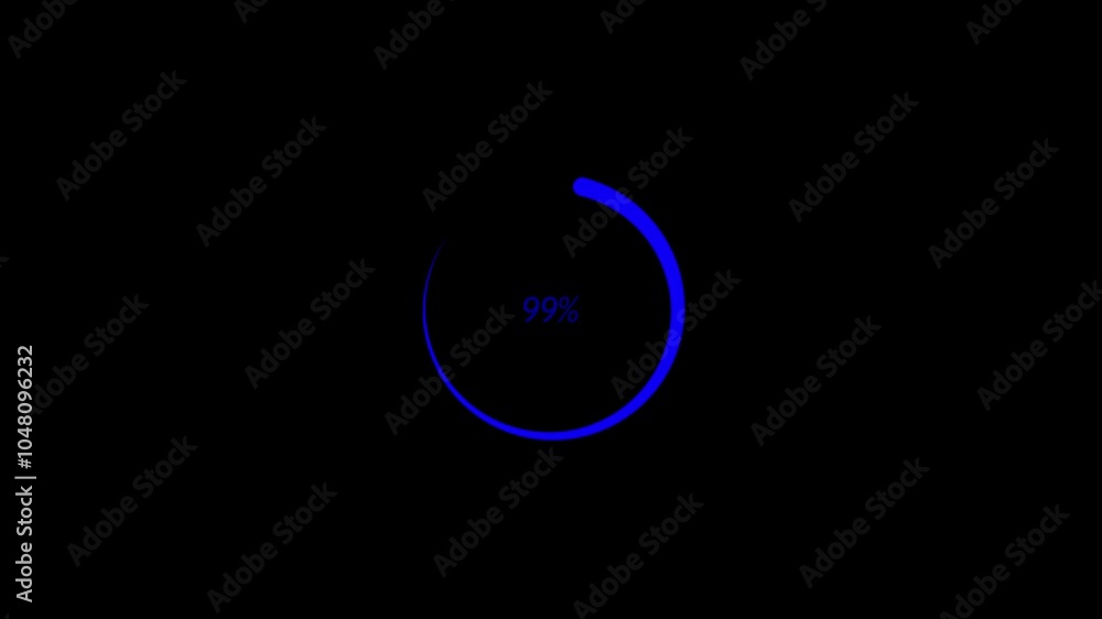 Aufkleber loading bar on black background. round loading bar icon animation, downloading process icon.