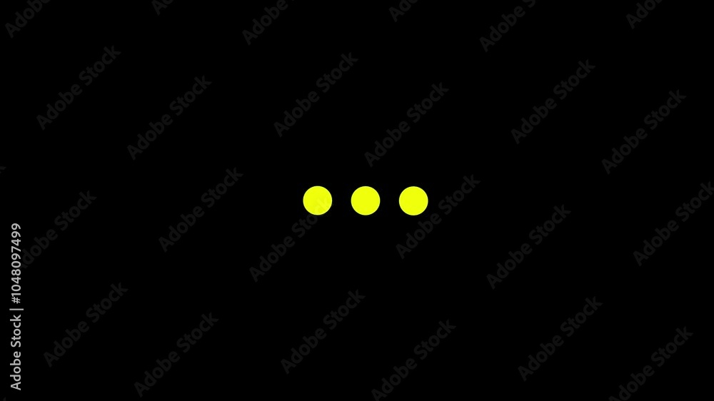 Poster element with typing or thinking dots slowly pulsing inside loop. website loader. loading progress ic