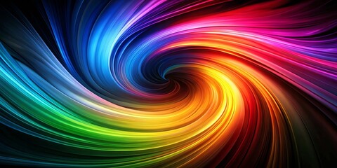 Obraz premium A swirling vortex of vibrant hues, a kaleidoscope of color in motion, capturing the energy and dynamism of an abstract world.