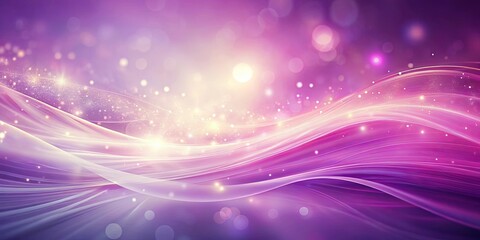 Obraz premium Abstract Shimmering Waves of Purple and Gold, Intertwined with Glimmering Dust, A Symphony of Light and Color