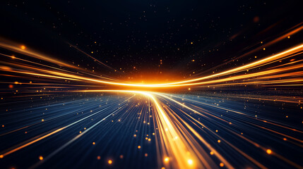 Golden Particle Luminescence Technology Abstract Expressway