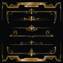 Ornament vintage border for vector