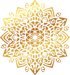 Mandala Luxury Ornamental In Gold Color	