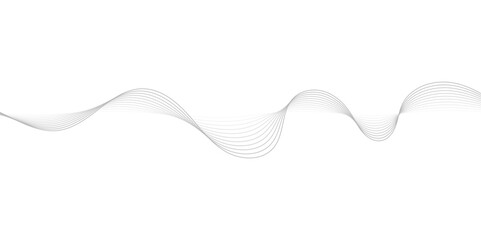Gray wave curve lines abstract background with flowing particles. Digital energy waves technology concept. Modern backdrop design for business, presentation, banner.
