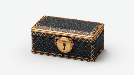 Elegant decorative storage box with lock.