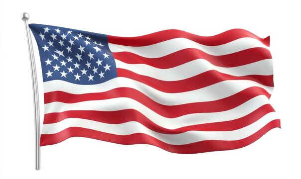 white american flag clipart