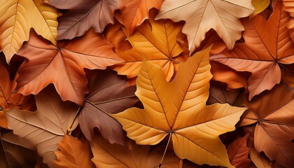 fall leaves texture layered on each other