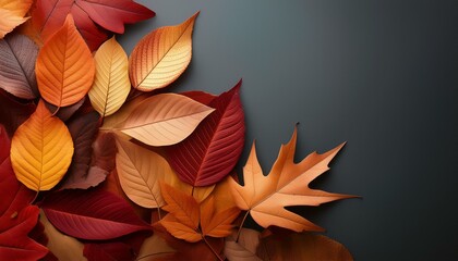 fall leaves pattern with space for text