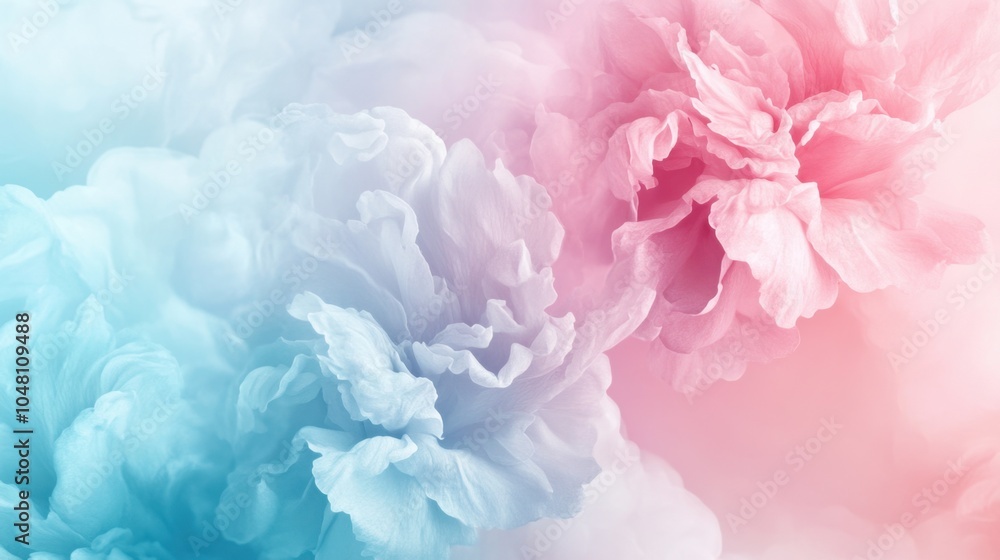 Poster a colorful gradient background with soft transitions between blue and pink, creating a vibrant and a