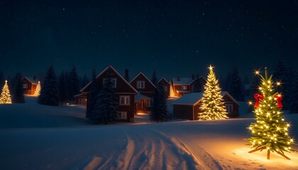 Fototapeta premium Winter Wonderland Holiday Scene