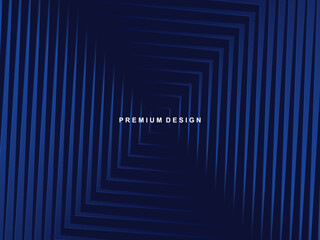 Dark blue background. Modern line curve abstract presentation background. Luxury paper cut background. Abstract decoration, halftone gradient, 3d Vector illustration. Blue lines form an abstract squar