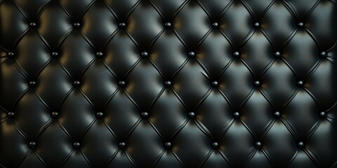 Elegant Black Tufted Upholstery Detail
