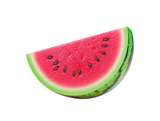 Fresh Watermelon Sliceon transparent Background
