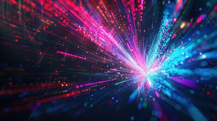 Fototapeta premium Abstract Colorful Light Burst