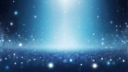 Obraz premium digital artwork depicting a cosmic scene featuring a blue bright, radiant light source at the center, resembling a star or a supernova