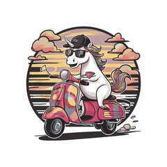 mouse on the scooter