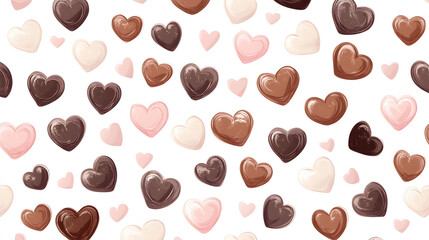 Isolated beans on a white background showcasing a delicious selection of chocolate flavors and gourmet treats