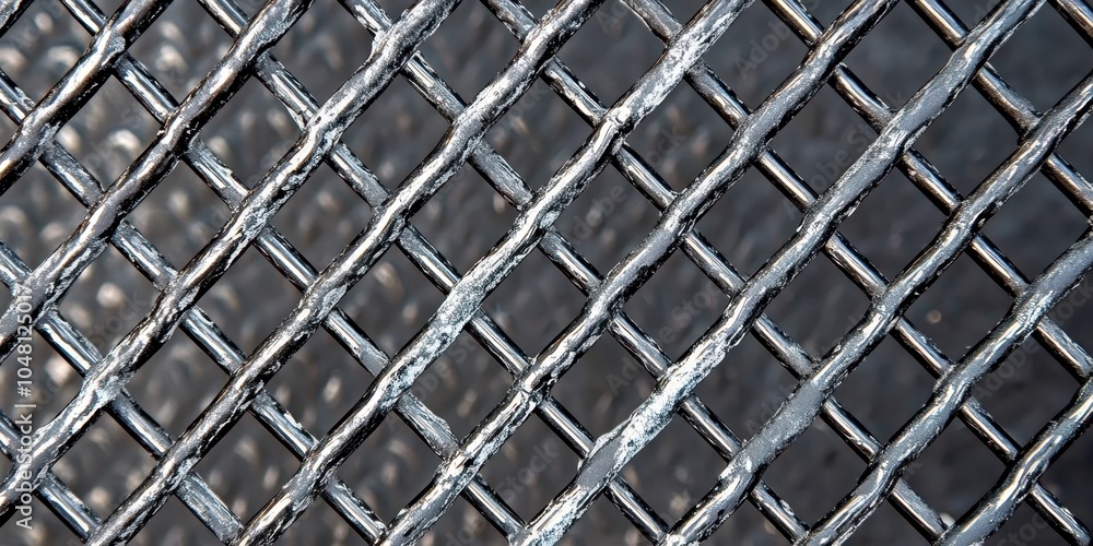 Poster metallic wire mesh pattern background texture
