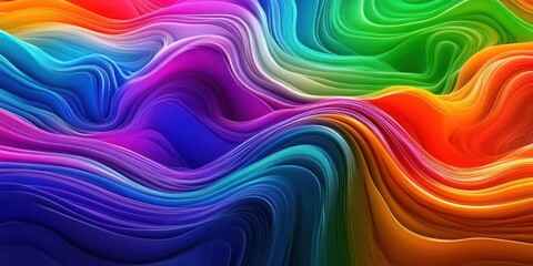 Fototapeta premium Vibrant Colorful Abstract Wave Pattern