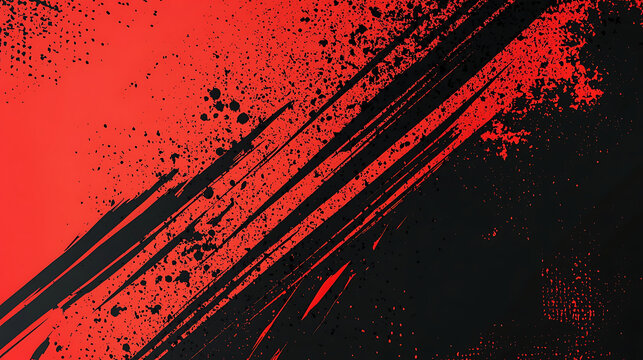 Black and red diagonal stripes with a rugged grunge overlay, creating a powerful and dynamic background, ideal for projects needing a bold and energetic aesthetic.