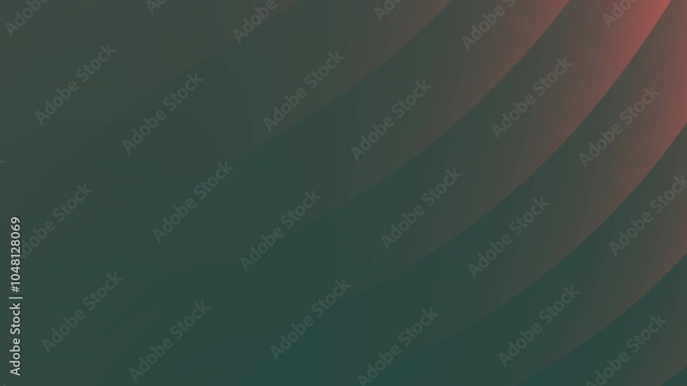 Poster curved lines on dark green background with orange gradient, suitable for abstract backgrounds or mod
