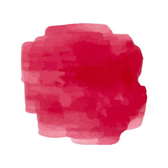 カラフルな赤色水彩の吹き出し　あしらいのベクターイラスト