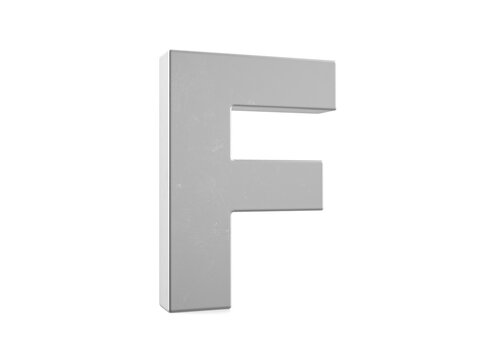 Metal letter F