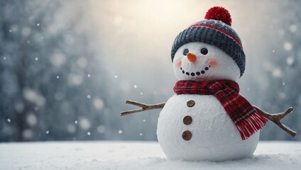 3D Snowman  isolated on white background