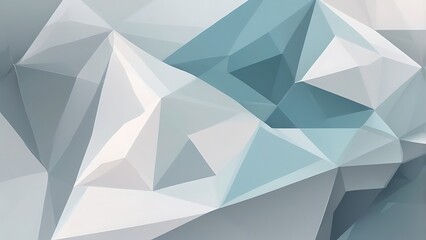 Obraz premium digital abstract artwork featuring a geometric polygon style textured background with blue, silver and white colors