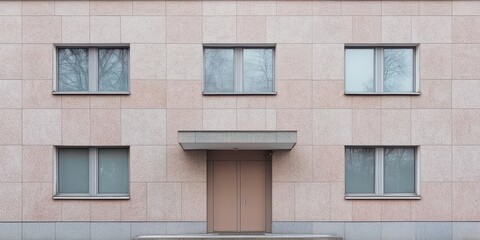 Fototapeta premium Modern Minimalist Building Exterior Design