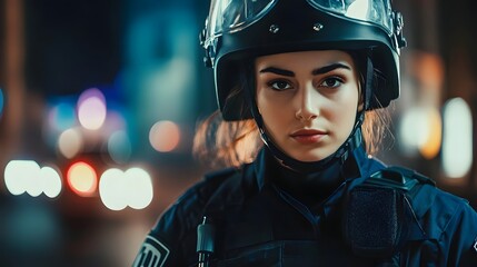 a police officer or paramedic in full uniform