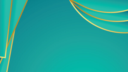 Green background elegant business vector eps10 luxury gold line