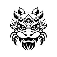Fototapeta premium Traditional lion dance headgear