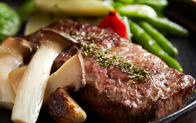 Steak on a grill pan