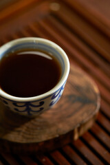 close up of a cup of tea